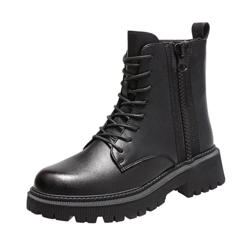 Ботинки мартин женские туфли британский стиль 2025 новые универсальные платформа нескользящие осенне-зимние бархатные короткие ботинки инс тренд