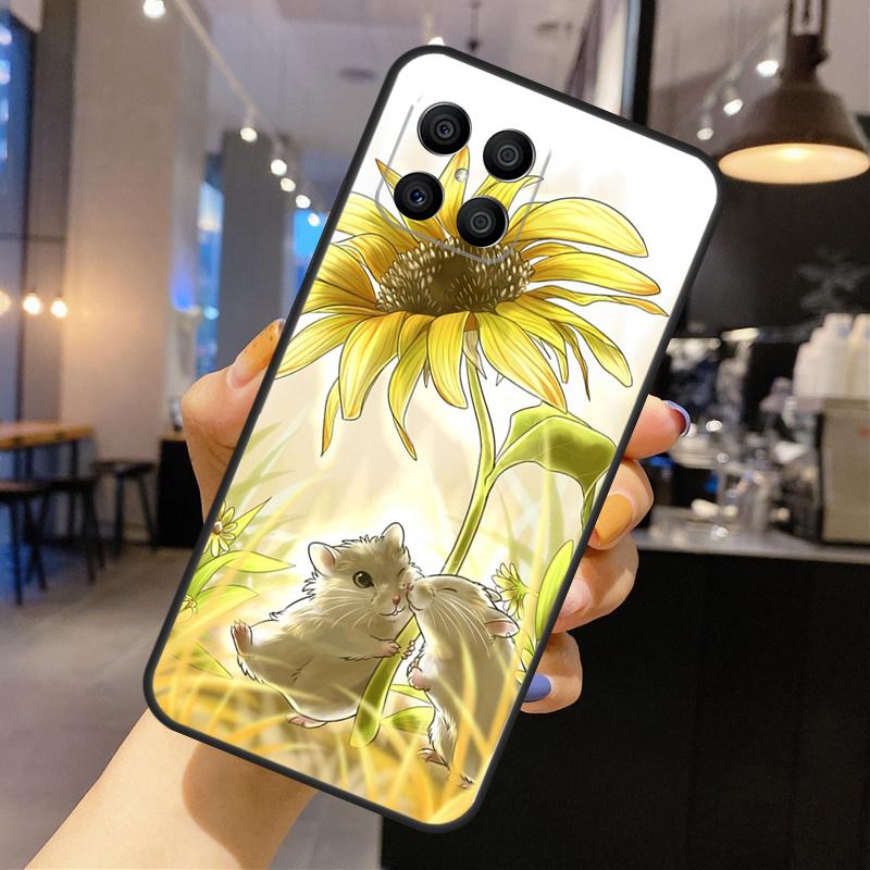 Hamster Art Silicone Case For Huawei P40 P30 P20 Lite P50 Nova 9 5T Honor 50 Pro X9 X7 X8 Back Cover