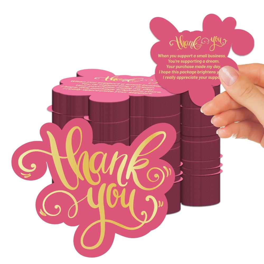 50pcs Unique Thank You Cards Business Greeting Cards Notes Decorative Stationery Festival Thank You Cards for Small Business