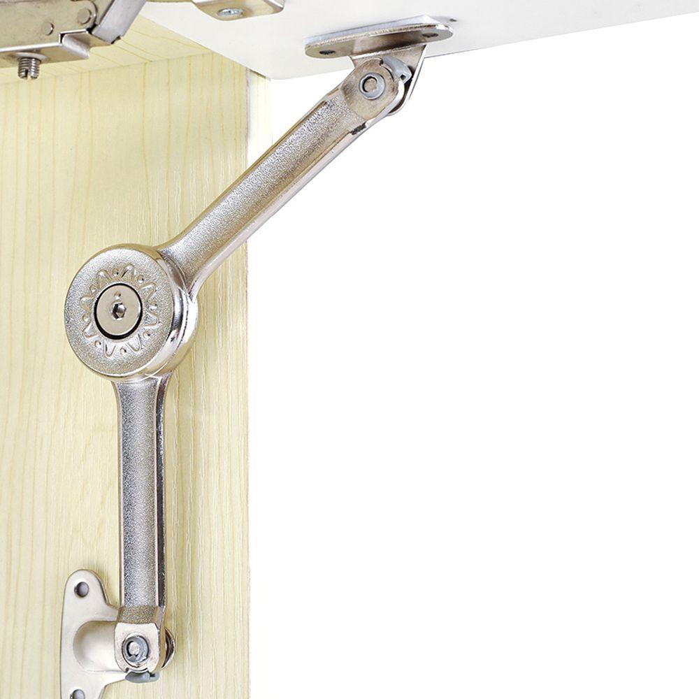 Satin Nickel Finish Folding Lid Stay Soft Close Mechanism Cabinet Door Hinge For Drawer Window