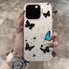 Polka Dot Butterfly Phone Case for iPhone 12 to 17 Pro Max.