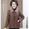 Зимняя куртка Зимняя мода для мам Свободное Толстое Пальто с меховым воротником Для женщин среднего возраста Бархатное Теплое Пальто