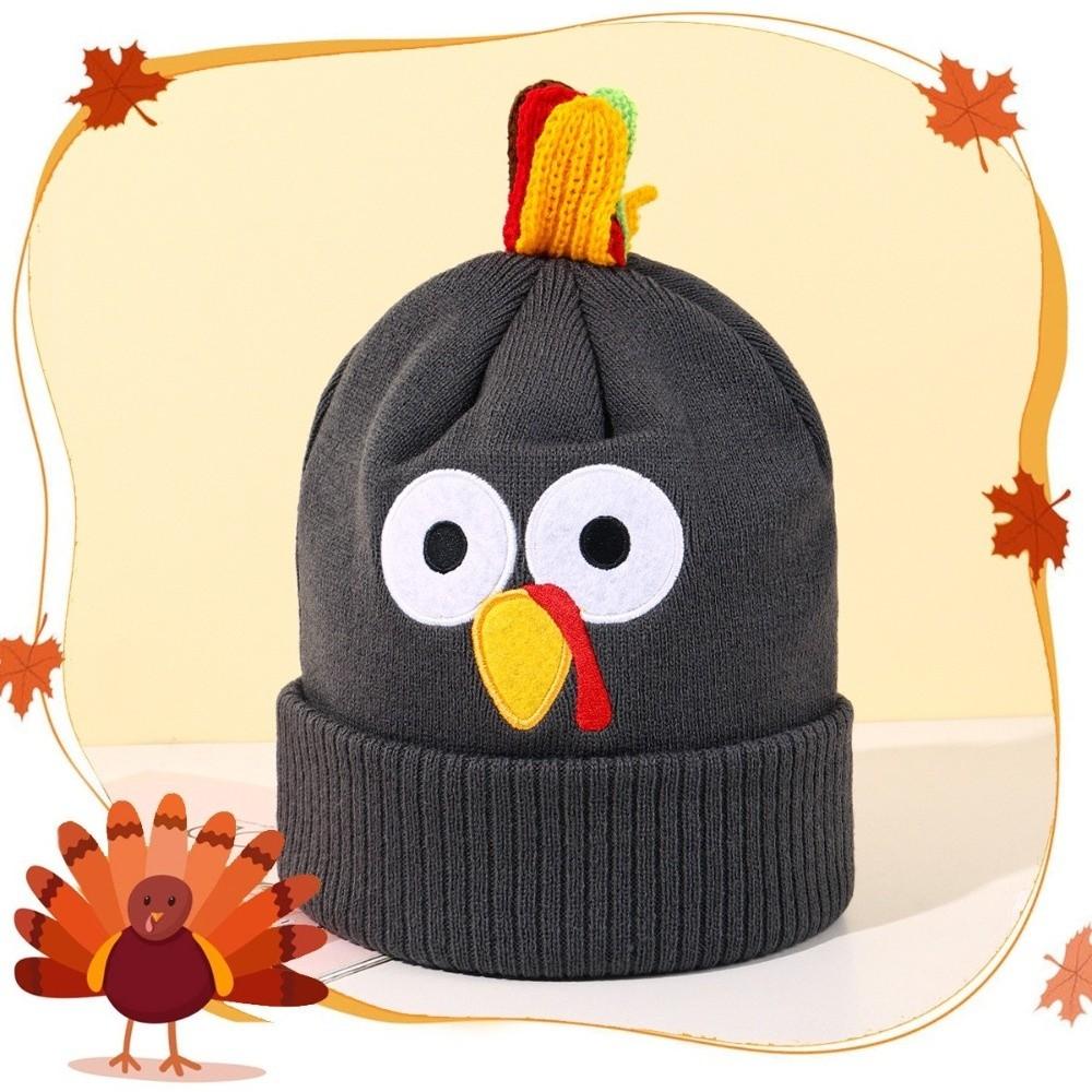 Windproof Turkey Hat Thickened Warm Pullover Hat Funny Knit Beanies Thanksgiving Party