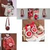 Adorable Red Childrens Crossbody Bag For Lunar New Year With Cute Dragon Design
