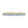 Blue Topaz Full Eternity Ring -Sterling Silver Gold Vermeil