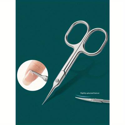 1 шт. Ножницы прямые из нержавеющей стали для ухода за волосами на лице, маникюра, ногтей, усов, бровей, ресниц, носа, ушей, набор для ухода за кутикулой