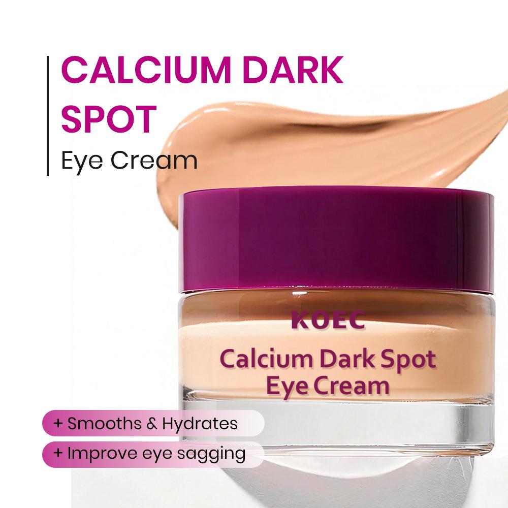 KOEC Calcium Dark Spot Eye Cream Melaxin Powerful Anti-Wrinkle Firming Eye Cream for Dark Circles, Puffiness, Fine Lines, Moisturizing, 15ml
