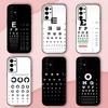 Medical Eye Vision Chart Phone Case For Samsung S24,S21,S22,S23,S30,Ultra,S20,Plus,Fe,Lite,Note,10,9,5G Black Soft Shell