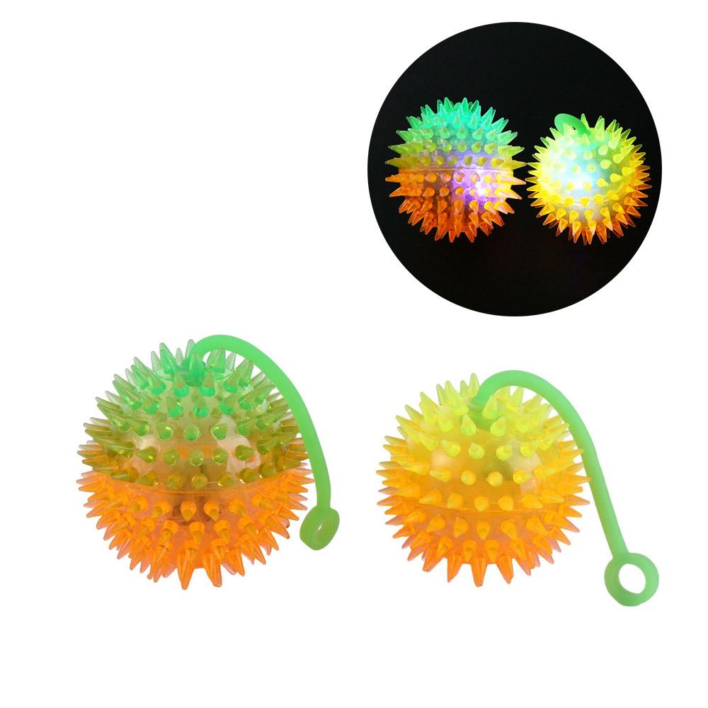 Decoration Glowing Hair Flash Ball Led Light Up Toy Glowing Elastic Ball Toy Elastic Glow Hair Ball