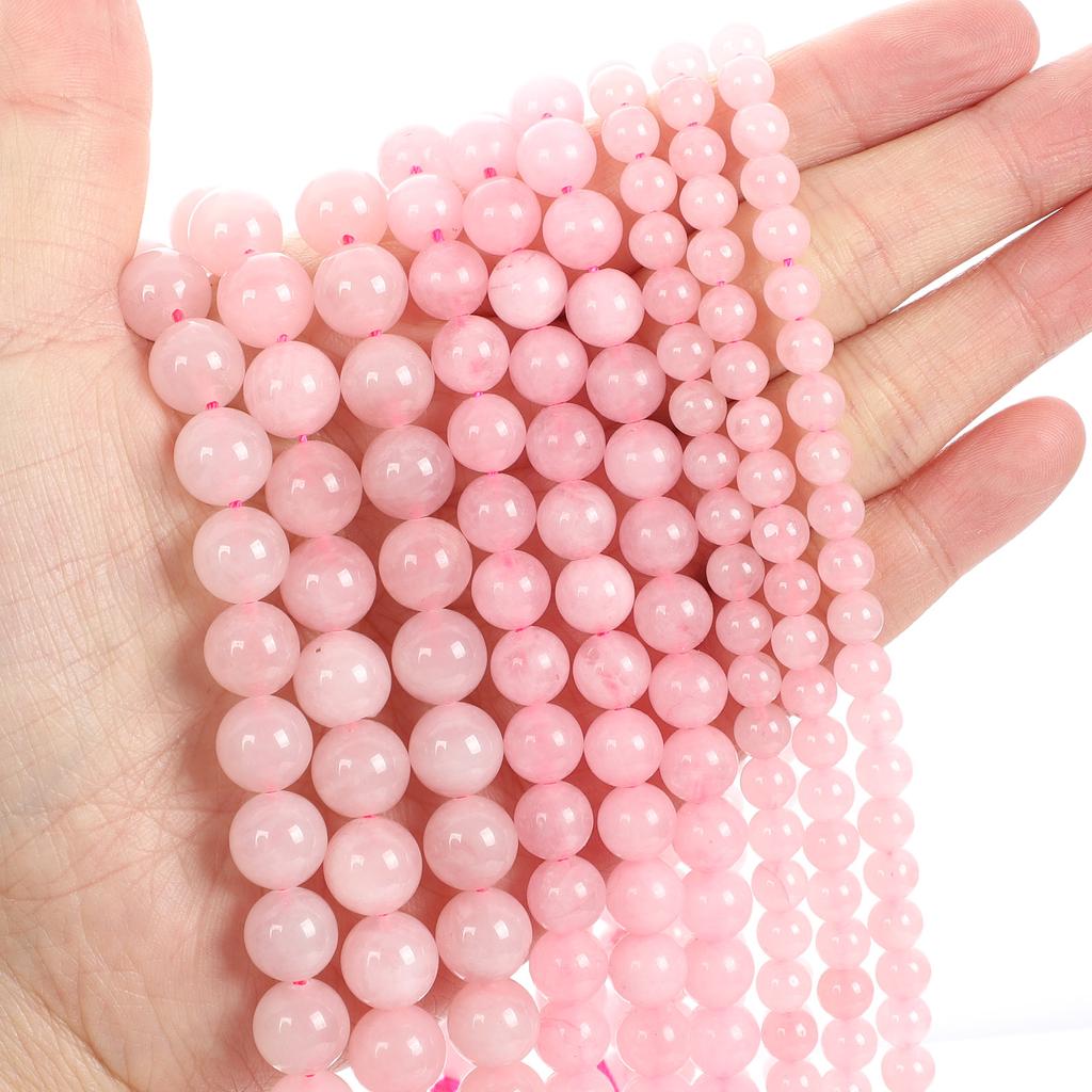 Natural Stone Beads Tiger Eye Amazonite Rose Quartz Turquoises Obsidian Agates Beads For Jewelry Making DIY Bracelet 4 6 8 10mm