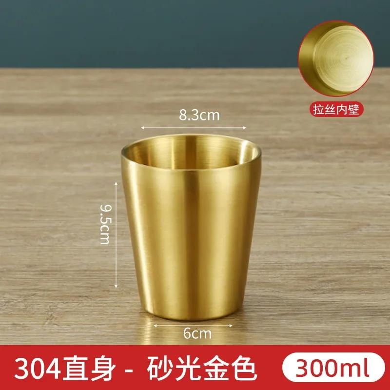 175/300 мл Кружка для пива из нержавеющей стали с двойными стенками, Защищающая от ожогов, Чашка для кофе, молока, Портативная чашка для чая, Дорожная кружка, Кухонная барная посуда