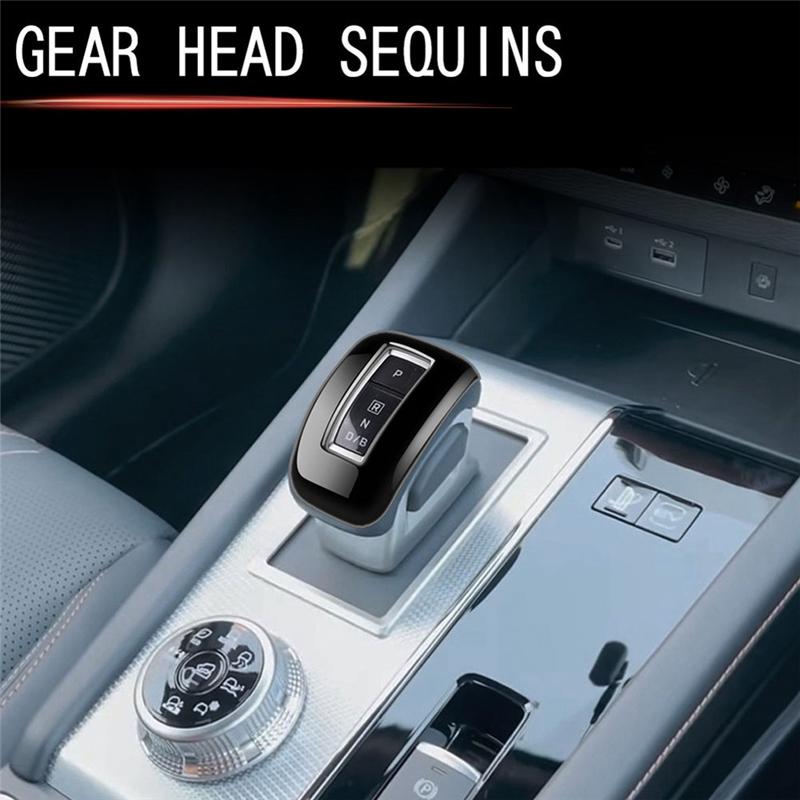 Black Car Gear Head Knob Cover Trim Handball Trim For Mitsubishi Outlander 2025-2025 Replacement