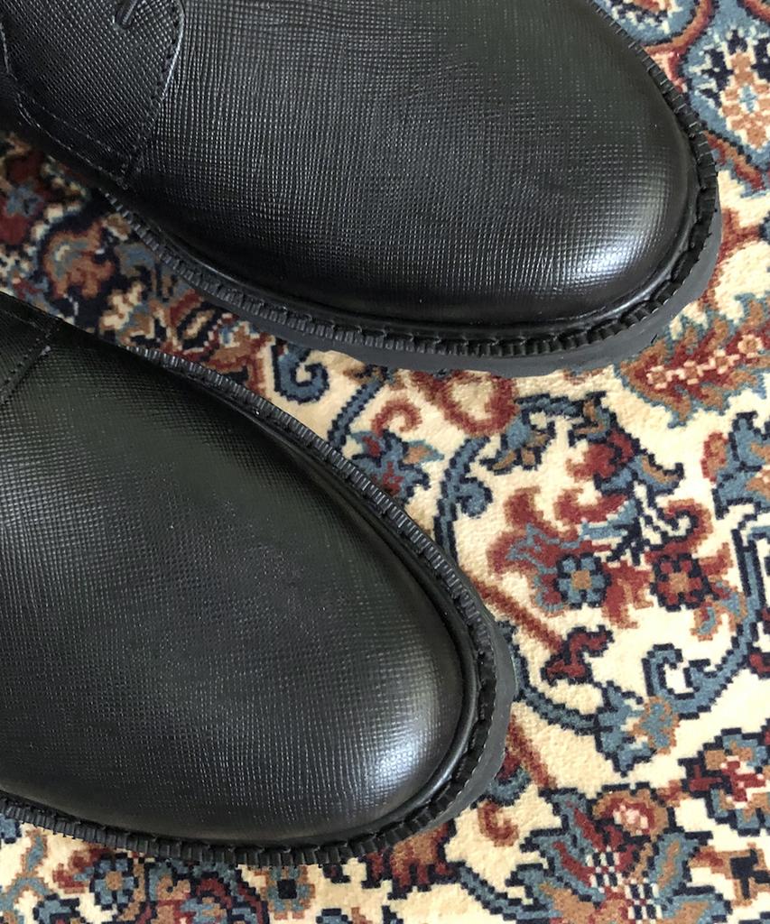 Joenshoe Jarret Business Worker Derby Shoes Black Saffiano