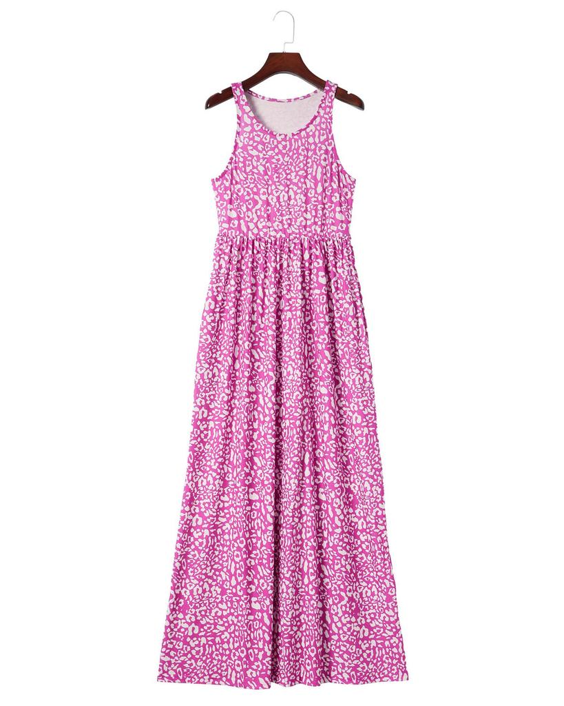 Azura Exchange Платье макси без рукавов с леопардовым принтом