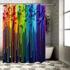Ярко окрашенная шторка для душа с водопадом Радужный декор для ванной для детей или подростков!