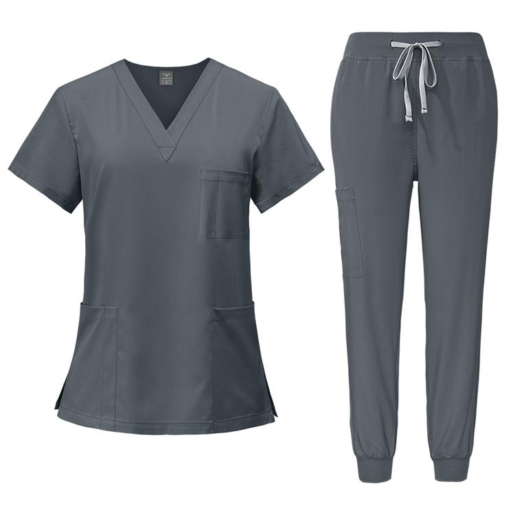 Breathable Hospital Uniforms Nurse Beauty Dental Salon Work Clothes Suits Custom LOGO Uniform Medical Scrubs Sets for Men Women