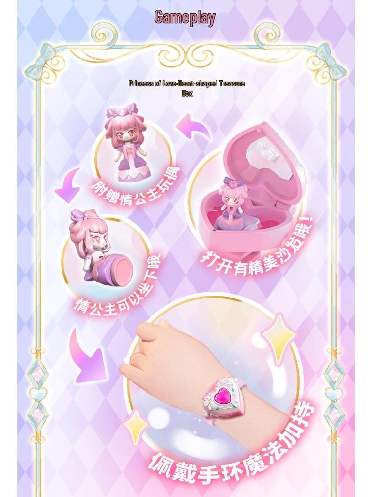 Ye Luoli Ice Princess Jewelry Set: Gem Bracelet & Love Ring - Girls' Toys & Gifts