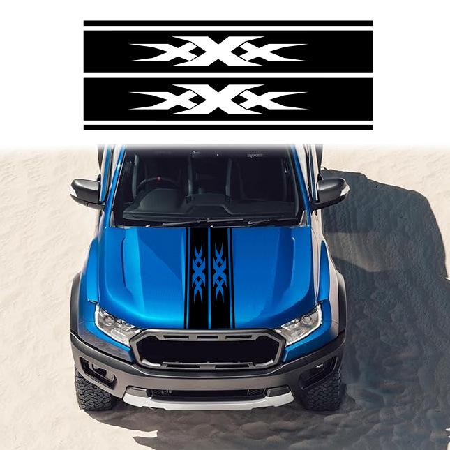 Хит Продаж Наклейка на Капот Автомобиля X - Креативные гоночные полосы для модифицированного автомобиля