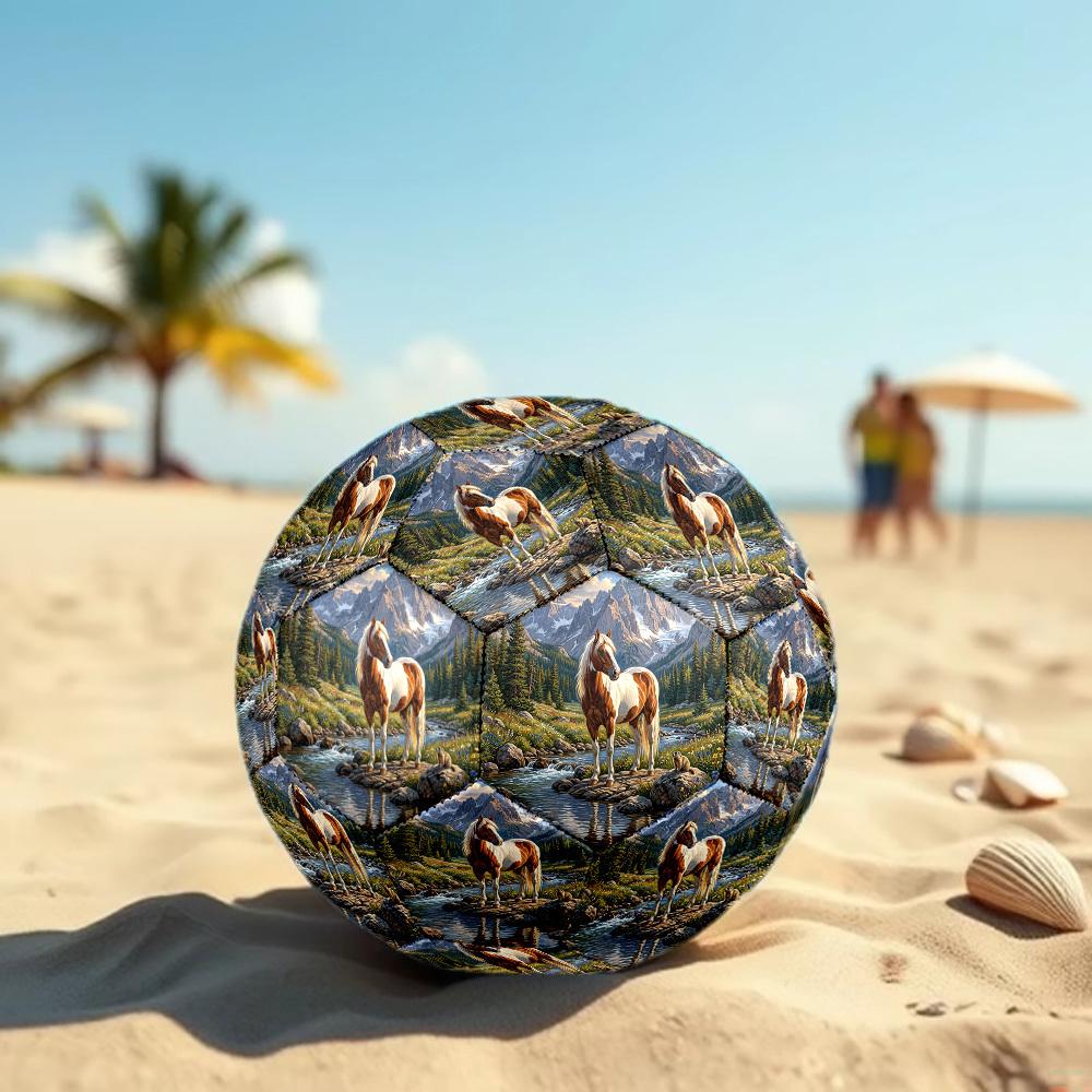 1pc Mountain Horse Reflection Durable Size 5 Soccer Ball Professional Match Training Football Indoor &Outdoor Sports Ball p60132