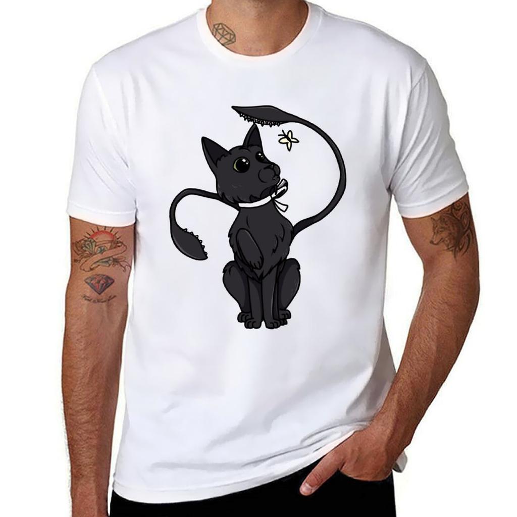 Футболка с принтом Displacer Beast Kitten Большого размера Однотонная футболка