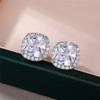 Sterling CZ Stud Earrings for Women Fashion Contracted Jewelry High Quality Wedding Engagement Earrings