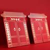 1 Set Open Door Folding Red Envelope with Self-adhesive Bronzing Couplets 45818 Slots 2024 Year of The Dragon New