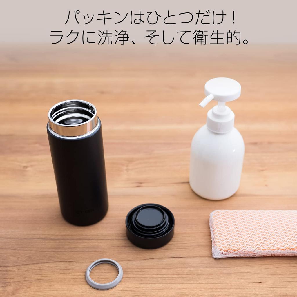 Термос Tiger, бутылка для воды Tiger, 350 мл, завинчивающаяся кружка, бутылка из нержавеющей стали, вакуумная изоляция, изоляция для домашнего использования, стакан Frost White (ТИГР)