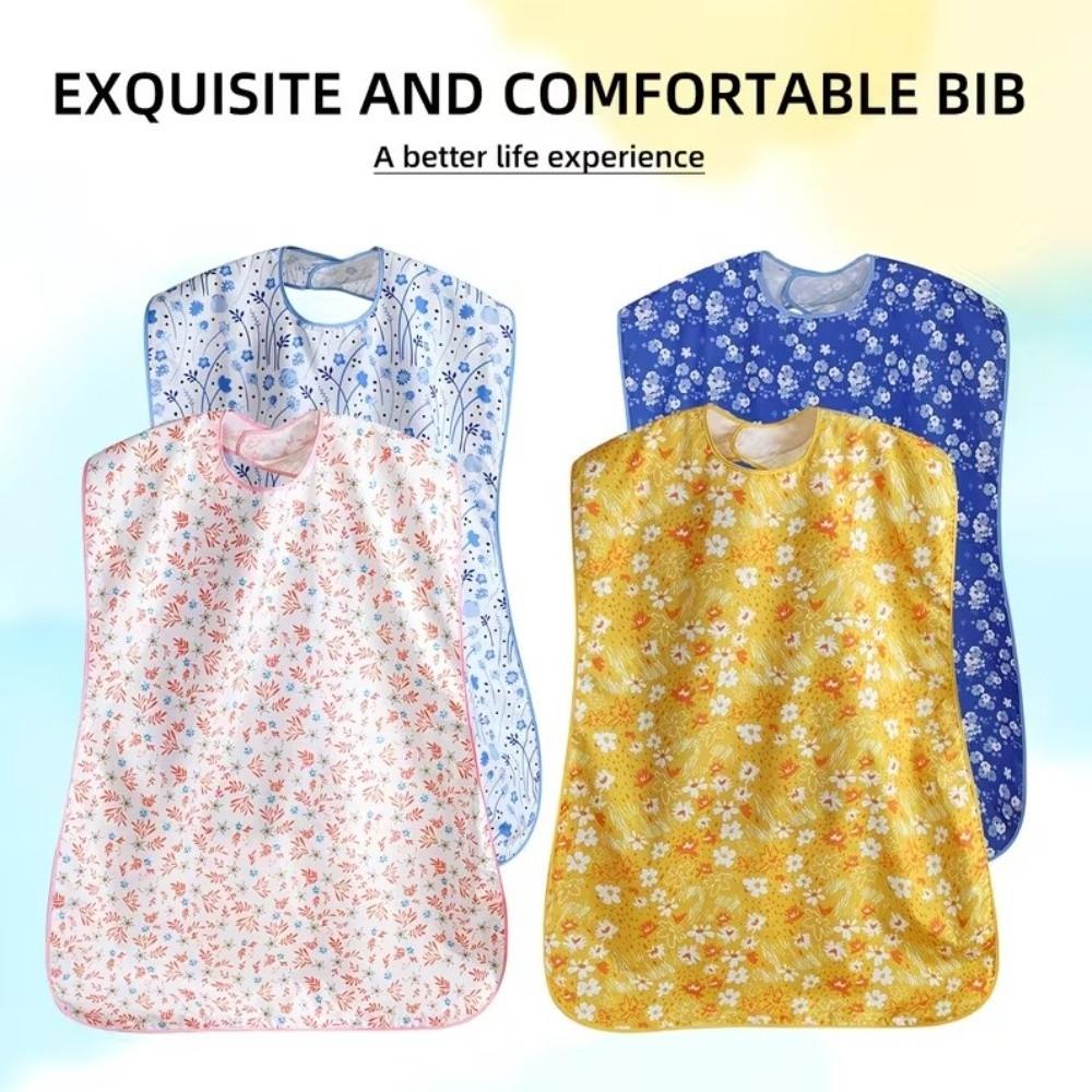 Washable Elderly Eating Bib Waterproof Adult Bib Clothing Protectors for Elderly Nursing Home Use