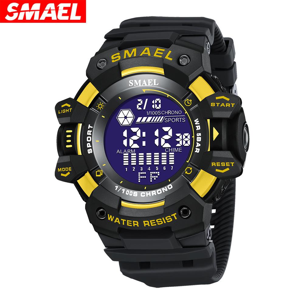 SMAEL Цифровые часы, военные наручные часы, светодиодный секундомер, будильник, мужские часы с большим циферблатом, 8050, модные спортивные часы, водонепроницаемые