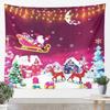 Рождественский гобелен Дед Мороз Снежинка Новогодний фон Настенное украшение Камин Носки Подарки Подвесная ткань