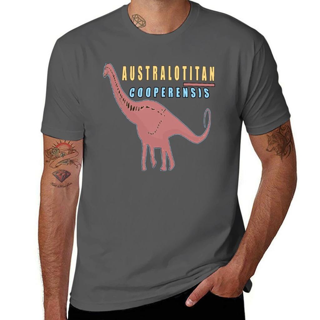 Australotitan Cooperensis Dinosaur Tshirt Nonshrink Basic Cotton Tshirt