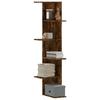VidaXL Wall Corner Shelf Smoked Oak Engineered Wood, Corner Shelf, Hanging Shelf, Hanging Wall Shelf, 852631