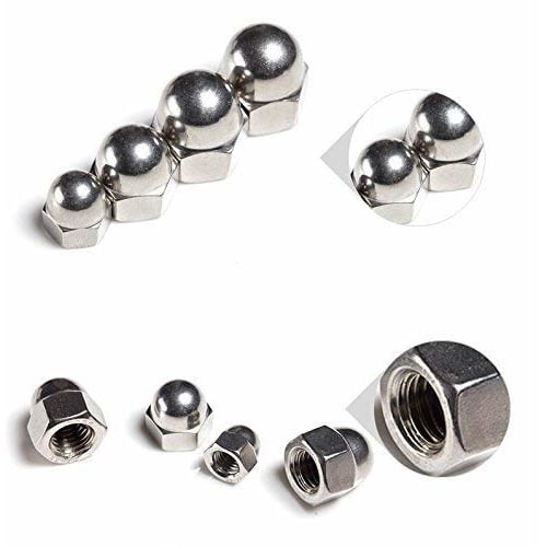 JUNYON Hex Cap Nuts, 304 Stainless Steel, 85 Pieces, M3-M12