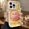 Чехол для телефона: Плоский 2D дизайн, подходящий для защитного чехла iPhone 18 17 16 15 14 13 Pro, розовый маленький чертенок, идеальный подарок на Рождество и Хэллоуин