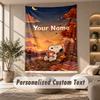 Tapestry Custom Name Text, Wall Hanging Tapestry Home Room DecorSnoopy Peanuts