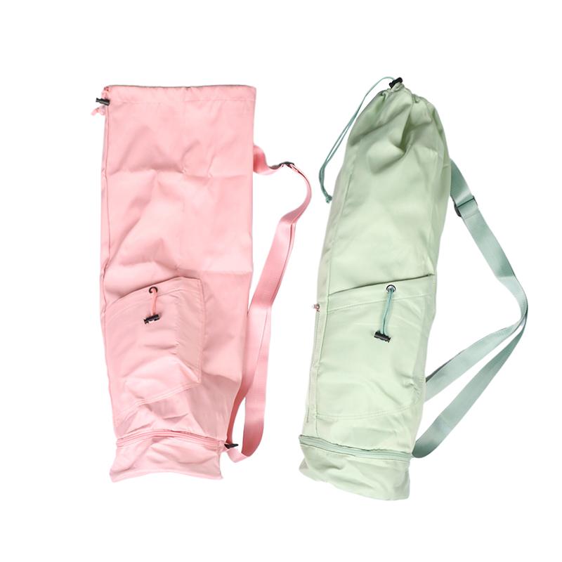 Large Capacity Exercise Yoga Mat Bag Multifunction Storage Bag Waterproof Fitness Bag Full-Zip Canvas Adjustable Shoulder Strap