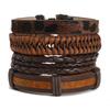Jewelry Simple Hand Woven Vintage Cowhide Bracelet DIY 4-piece Combination Men's And Women's Bracelet