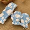 Polyester Plush Mitten Gloves Neck Lanyard Cold Proof Gloves Cozy Windproof Winter Gloves  Girls