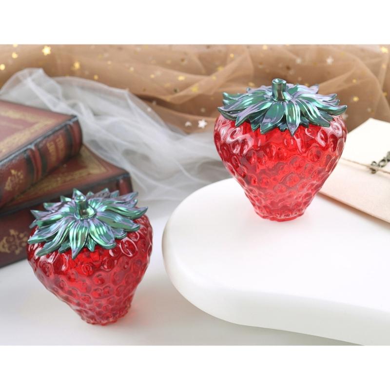 Винтажная форма для банки из смолы с крышкой, силиконовая форма для хранения клубники для литья эпоксидной смолы-форма для ювелирных изделий-контейнера