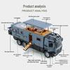 1:24 Модель автомобиля из сплава Nomad RV со звуком и светом, Игрушка с инерционным механизмом для детей