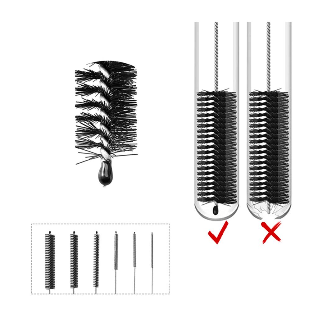 Щетки для чистки Щетка для бутылок Щетка для бутылок Длинная щетка для молочного шланга Нейлоновая щетка для соломинок для пробирок Носик чайника