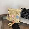 Straw Beach Bag Summer Woven Tote Bag with Tassels Floral Decor Shoulder Bag for Women Straw Purses and Handbags Rattan Boho Bag Raffia KTY
