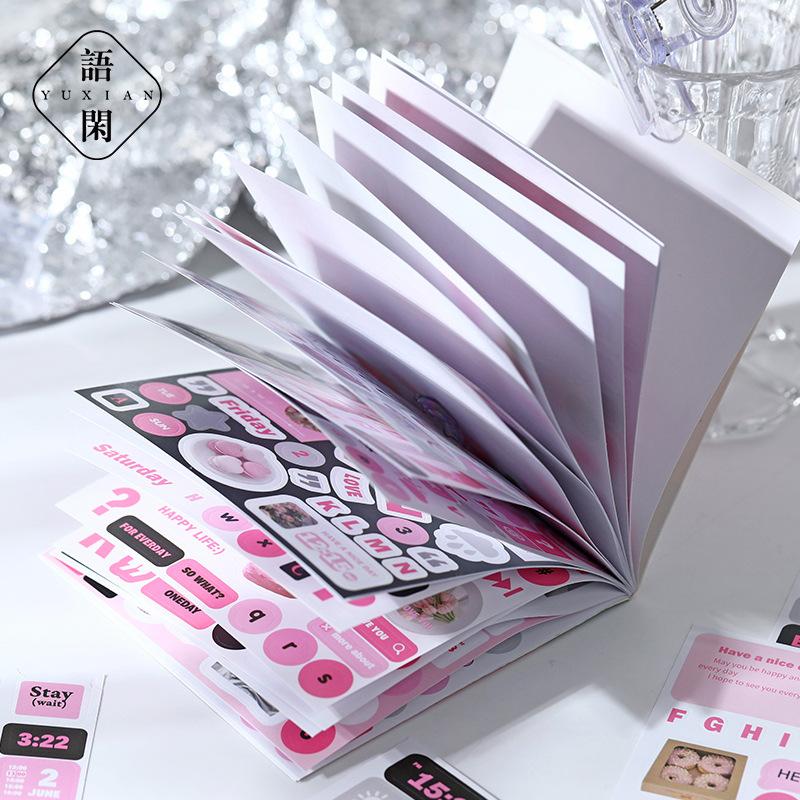 20/30 sheets Retro Ins Die Cutting Deco Stickers Books Creative Collage Materials DIY Diary Album Scrapbooking Journal Supplies