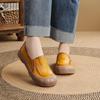 Leather MiddleAged And Elderly Comfortable Women'S Single Shoes Round Head NonSlip Soft Sole Mother Shoes Versatile Fashionable Platform Women'S