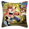 Мультяшные Crashs B-Bandicoots Наволочки Мультяшные Декоративные для Дивана Домашние Двусторонние Короткий Плюш Милая Наволочка