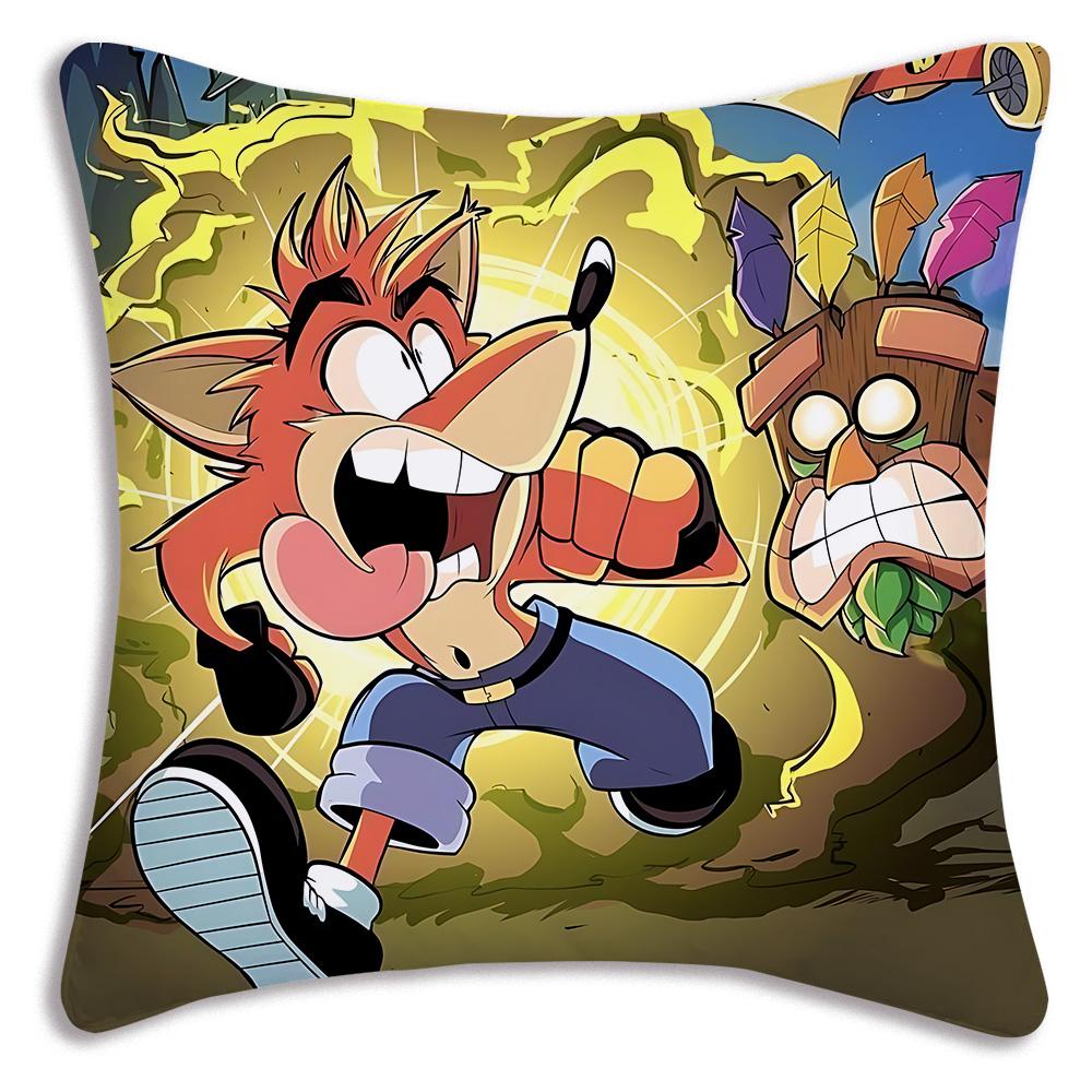 Мультяшные Crashs B-Bandicoots Наволочки Мультяшные Декоративные для Дивана Домашние Двусторонние Короткий Плюш Милая Наволочка