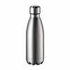 Gowell Mug Bottle, Stylish Bottle-Shaped Rocket Thermos Stainless Steel Bottle, Direct Drinking, Vacuum Insulated, Hot & Cold Insulated, 420ml, Silver