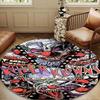 Scary Clown Horror Round Rug for Livingroom,Bedroom, Palyroom, Chair Rug, Area rug, Circle Carpet, Large Size Fan Christmas gift