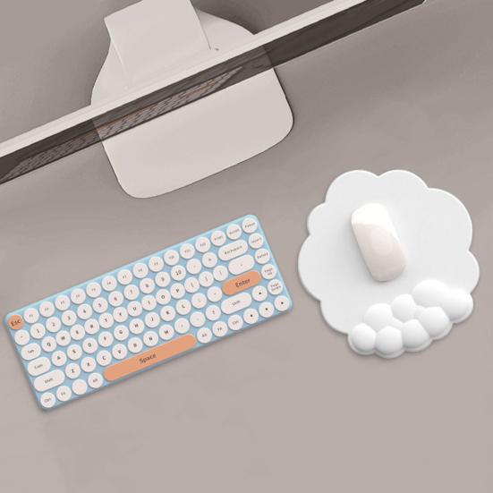 Эргономичная клавиатура, подставка для запястий, коврик для мыши в форме облака, нескользящий силиконовый настольный коврик для мыши, офисный ковер для мыши, браслет, мягкая поддержка