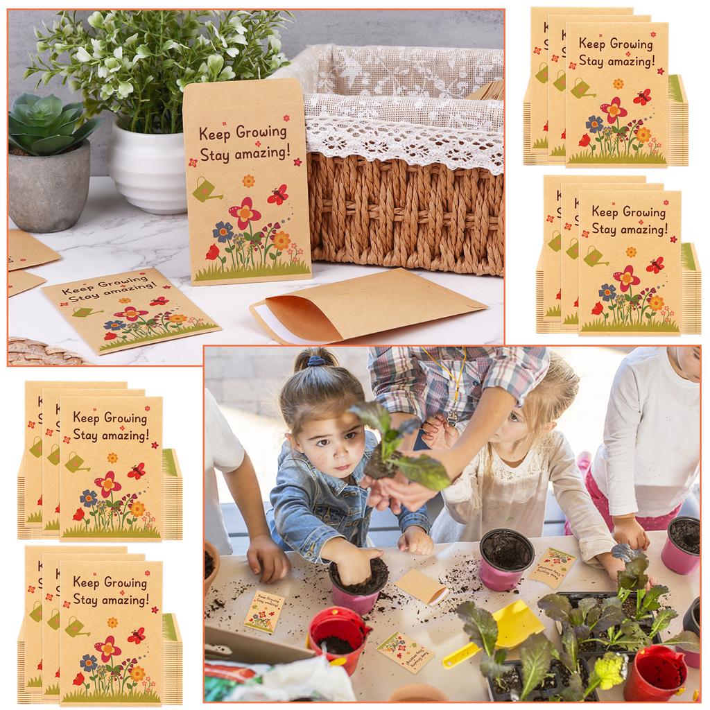 100 Pcs Teacher To Student Wildflower Seed Packets Not Included Seeds Keep Growing Stay Amazing Personalised Mini Paper Packets